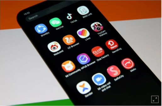 印度宣布将永久禁止59款中国app