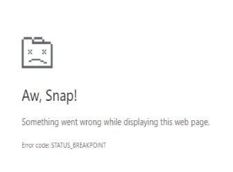 如何修复 Google Chrome 中的“错误代码：STATUS_BREAKPOINT”?