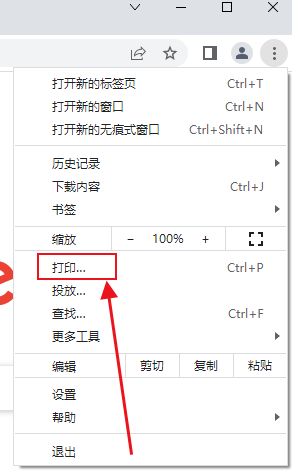 谷歌浏览器如何打印网页