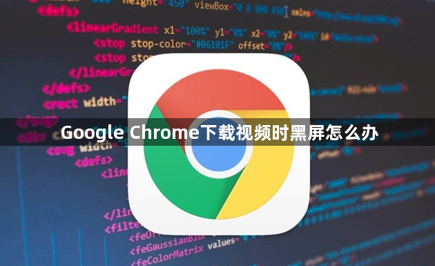 Google Chrome下载视频时黑屏怎么办1