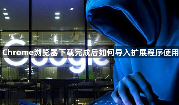 Chrome浏览器下载完成后如何导入扩展程序使用1