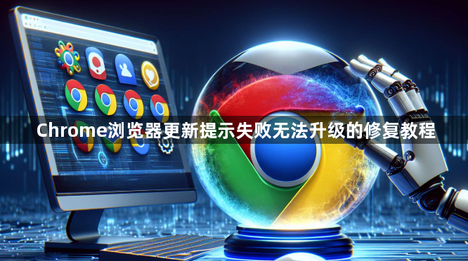 Chrome浏览器更新提示失败无法升级的修复教程1