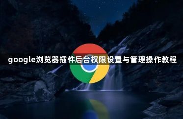 google浏览器插件后台权限设置与管理操作教程1