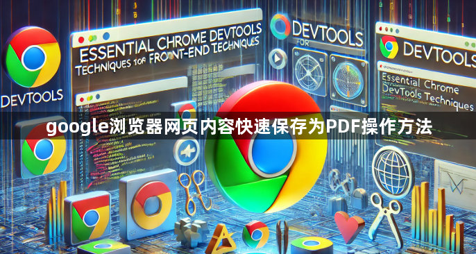 google浏览器网页内容快速保存为PDF操作方法1