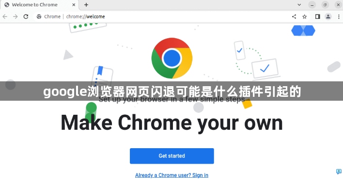 google浏览器网页闪退可能是什么插件引起的1