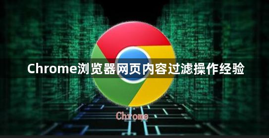 Chrome浏览器网页内容过滤操作经验1