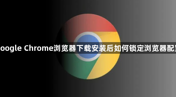 google Chrome浏览器下载安装后如何锁定浏览器配置1