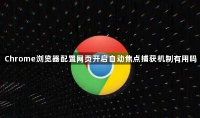Chrome浏览器配置网页开启自动焦点捕获机制有用吗1