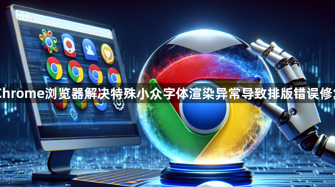Chrome浏览器解决特殊小众字体渲染异常导致排版错误修复1