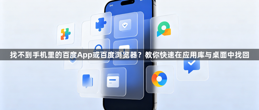 找不到手机里的百度App或百度浏览器?教你快速在应用库与桌面中找回1