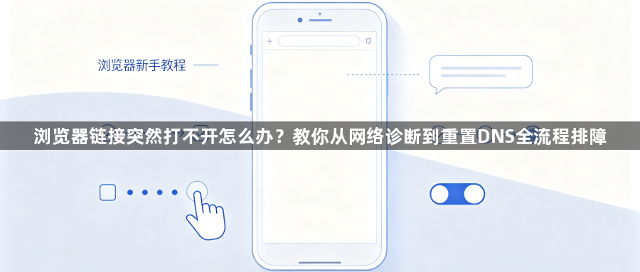 浏览器链接突然打不开怎么办?教你从网络诊断到重置DNS全流程排障1