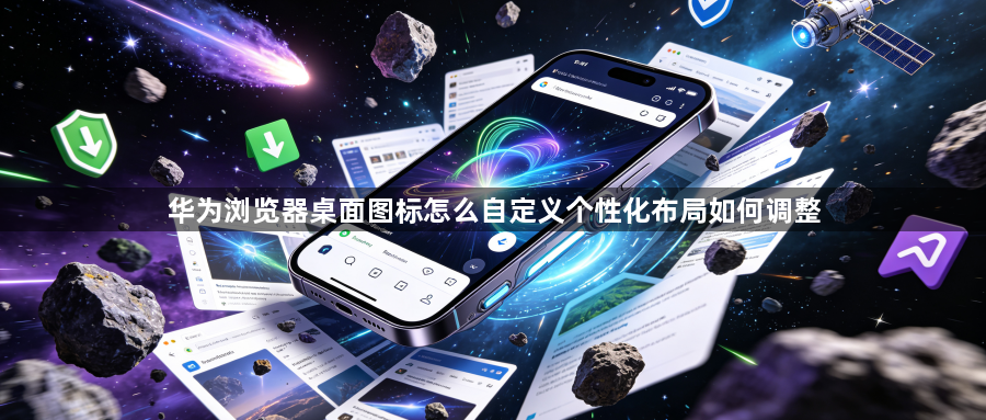 华为浏览器桌面图标怎么自定义个性化布局如何调整1