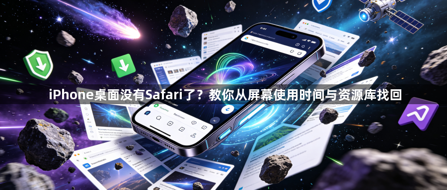 iPhone桌面没有Safari了?教你从屏幕使用时间与资源库找回1