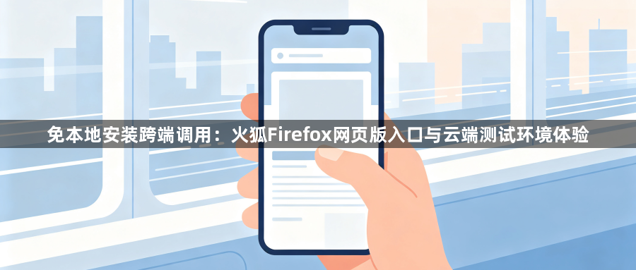 免本地安装跨端调用:火狐Firefox网页版入口与云端测试环境体验1