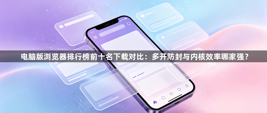电脑版浏览器排行榜前十名下载对比:多开防封与内核效率哪家强?1