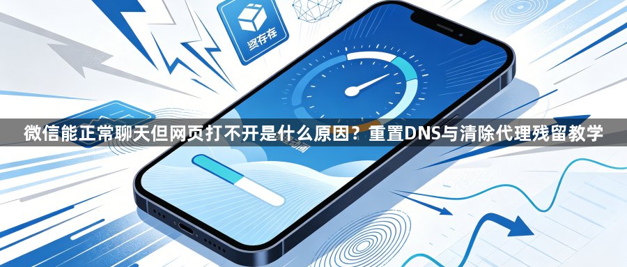 微信能正常聊天但网页打不开是什么原因？重置DNS与清除代理残留教学1