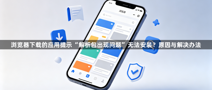 浏览器下载的应用提示“解析包出现问题”无法安装？原因与解决办法1