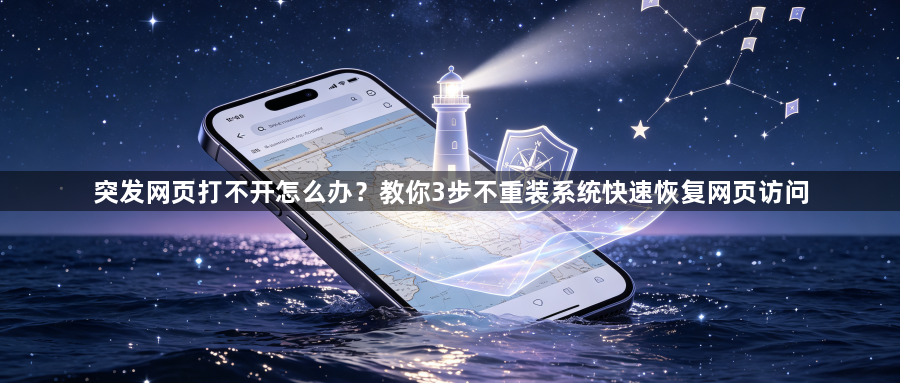 突发网页打不开怎么办?教你3步不重装系统快速恢复网页访问1