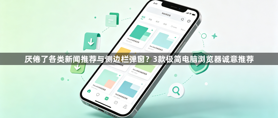 厌倦了各类新闻推荐与侧边栏弹窗？3款极简电脑浏览器诚意推荐1