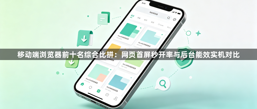 移动端浏览器前十名综合比拼:网页首屏秒开率与后台能效实机对比1